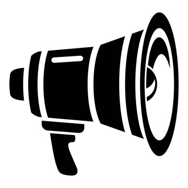 Büyük el hoparlör simgesi, basit tarzı