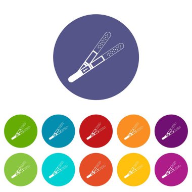 Gebelik testleri simgeler vektör renk ayarla