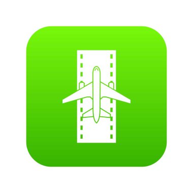 Uçak pist simgesi dijital yeşil
