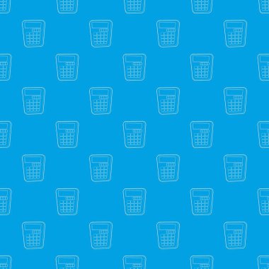 Hesap makinesi desen vektör kesintisiz mavi