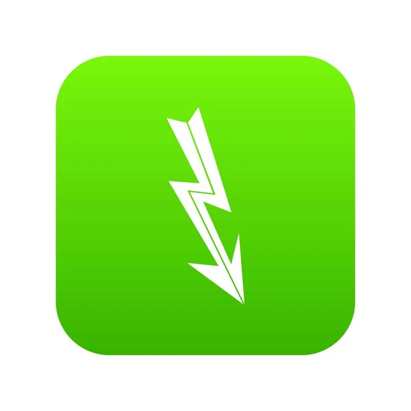 Arrow błyskawica ikona cyfrowy zielony — Wektor stockowy