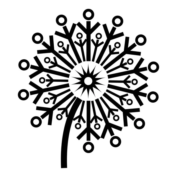 Cercle icône de pissenlit, style simple — Image vectorielle