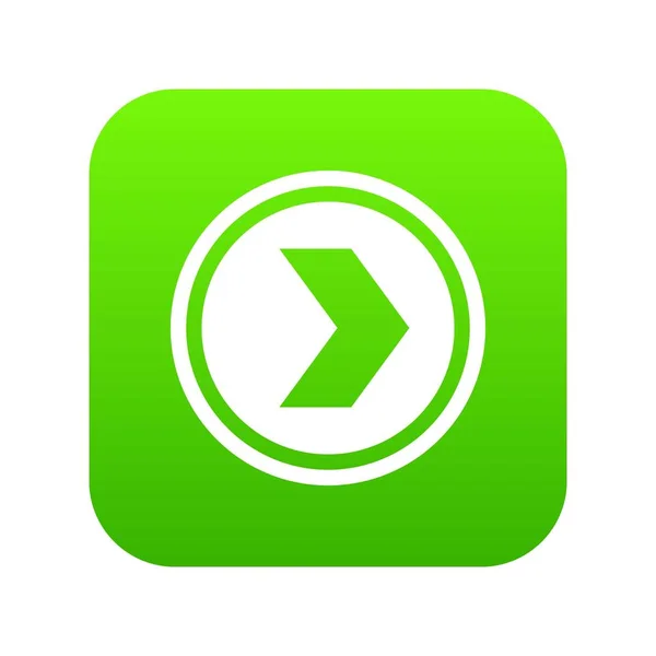 Pilen till höger i cirkel ikon digital green — Stock vektor