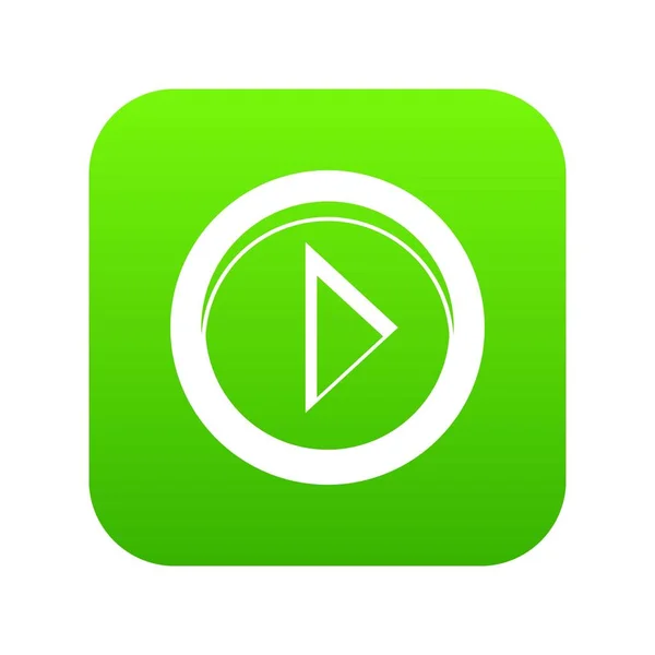 Cursor para a direita no ícone círculo verde digital — Vetor de Stock