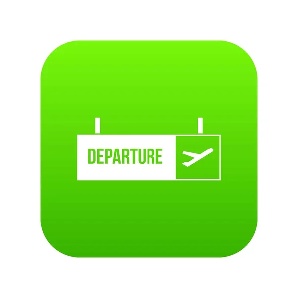 Αεροδρόμιο αναχώρησης σύμβολο εικονίδιο digital πράσινο — Διανυσματικό Αρχείο