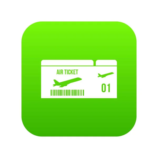 Иконка Посадочного Талона Авиакомпании Цифровой Зеленый Любого Дизайна Изолированного Белой — стоковый вектор