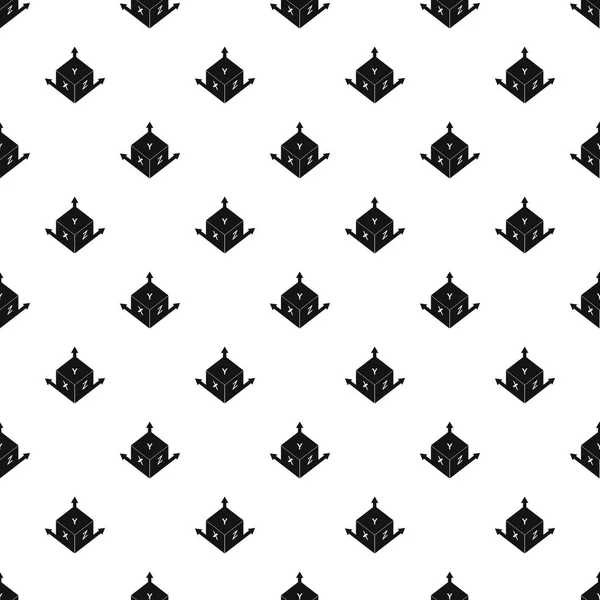 Μέτρηση Κύβου Τετράγωνο Μοτίβο Άνευ Ραφής Απλό Στυλ Εικονογράφηση Διάνυσμα — Διανυσματικό Αρχείο