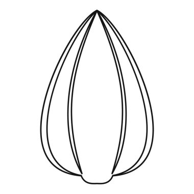 Ayçiçeği tohumu simgesi, anahat stili