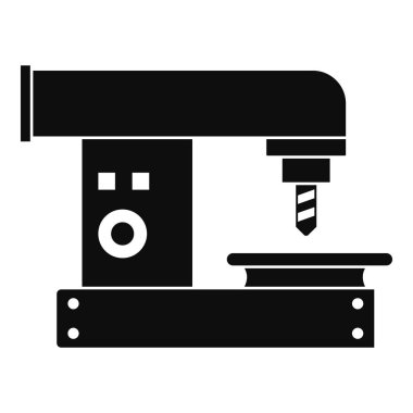 Drilling machine icon, simple style clipart
