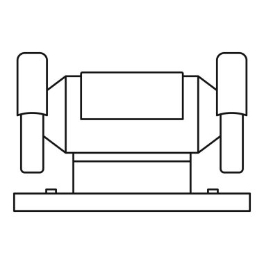 Metal işleme makine simgesi, anahat stili