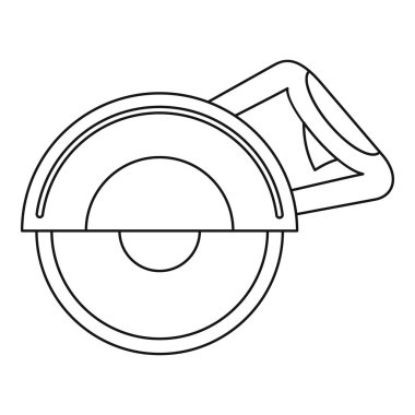 Makine simgesi, anahat stili kesmek