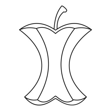 Elma güdük simgesi, anahat stili