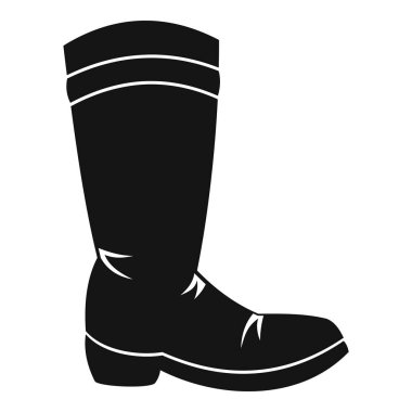 Kovboy çizme simgesi, basit tarzı