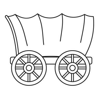 Eski Batı kapalı vagon simgesi, anahat stili