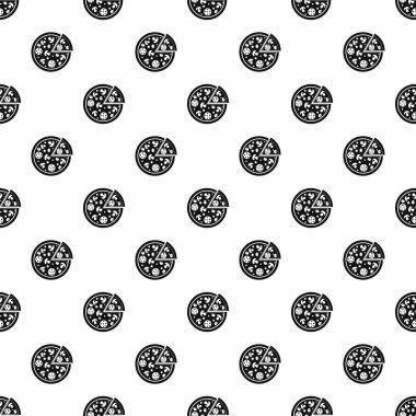 Lezzetli İtalyan pizza bir dilim desen kaldırdı