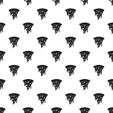 Dilim pizza salam, eritilmiş peynir desen ile