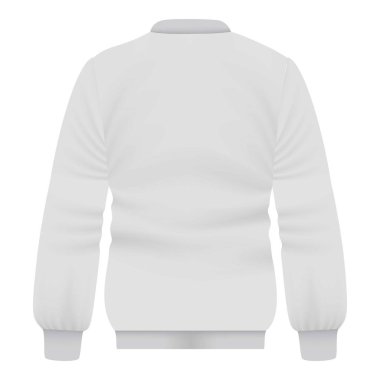 Beyaz beyzbol ceket mockup geri