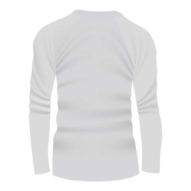 Beyaz tshirt uzun kollu mockup geri