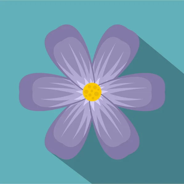 Lila virág ikon, lapos stílusú — Stock Vector