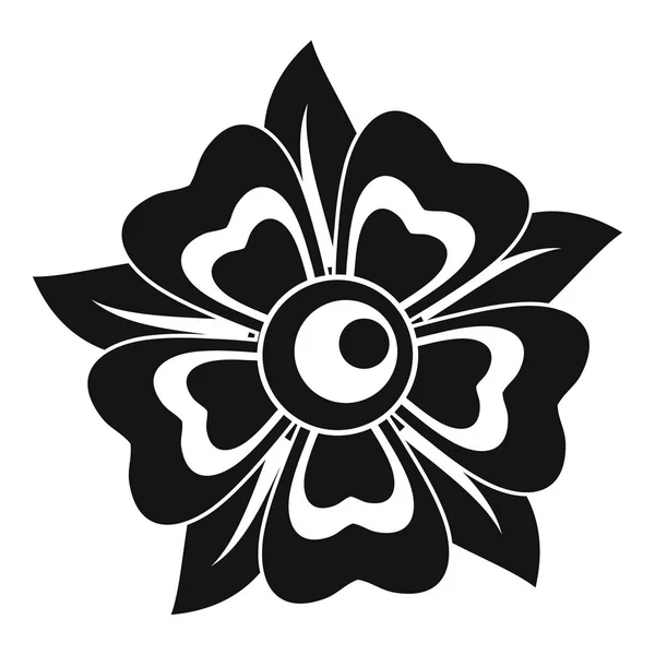 花のアイコン、シンプルなスタイル — ストックベクタ