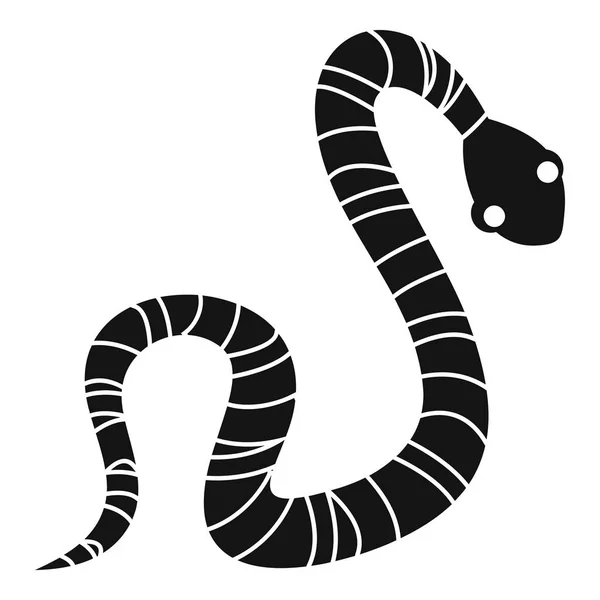 Icono de serpiente rayada, estilo simple — Archivo Imágenes Vectoriales