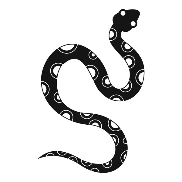 Venomous snake icon, simple style — Stock Vector