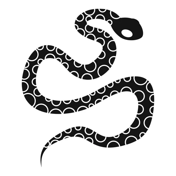 Icono de serpiente pitón, estilo simple — Vector de stock