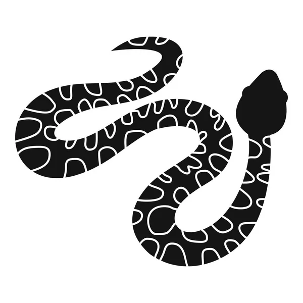 Icono de serpiente manchado, estilo simple — Vector de stock