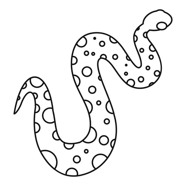 Dotted snake icon, outline style — Stock Vector