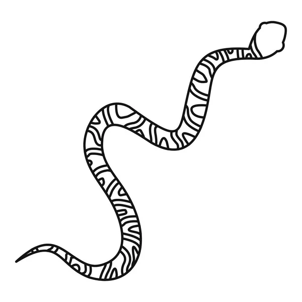 Ícone de guincho de serpente, estilo de contorno — Vetor de Stock