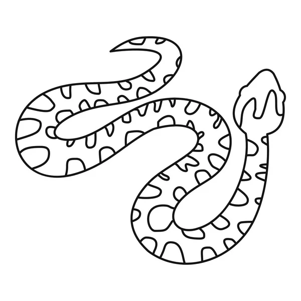 Icône de serpent tacheté, style contour — Image vectorielle