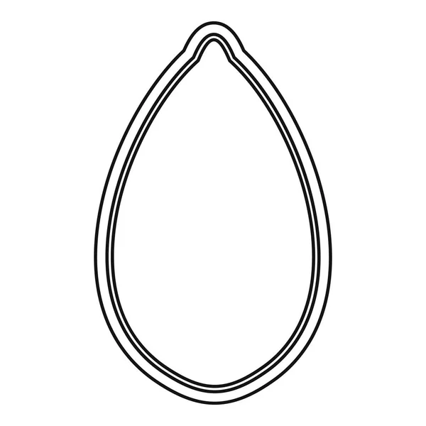 Icona semi di zucca, stile contorno — Vettoriale Stock