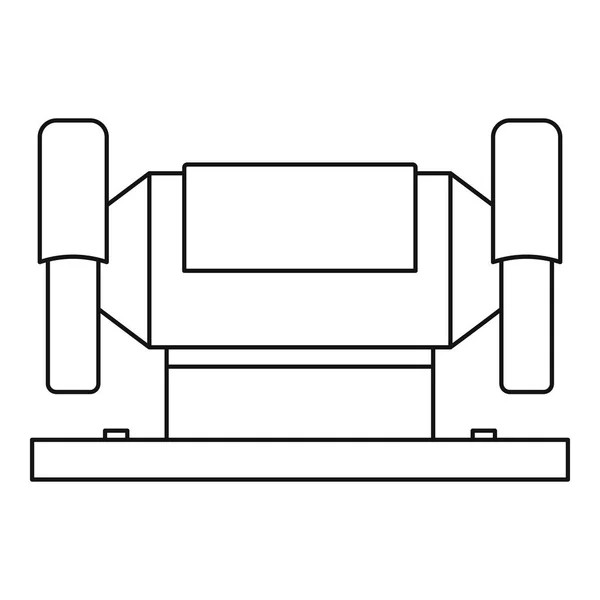 Metaalbewerking machine-symbool, Kaderstijl — Stockvector