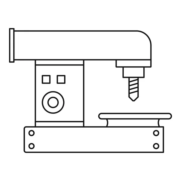 Ikone der Bohrmaschine, Umrissstil — Stockvektor