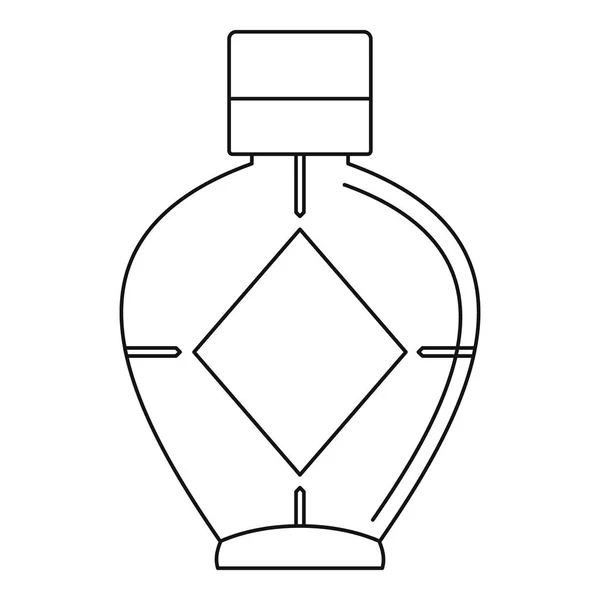 Kadın parfüm simgesi ışık şişe — Stok Vektör