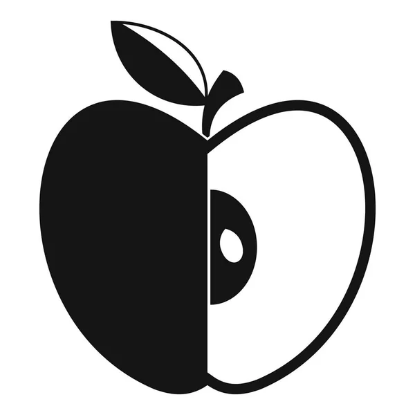 Піктограма нарізана яблуком, простий стиль — стоковий вектор