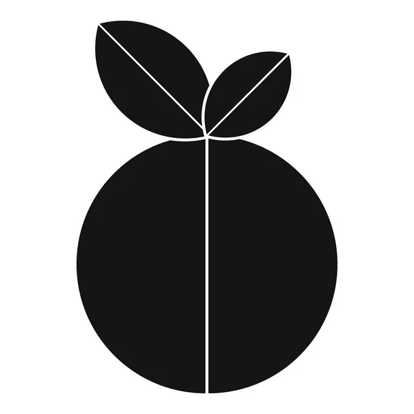 Ronde appelpictogram, eenvoudige stijl — Stockvector