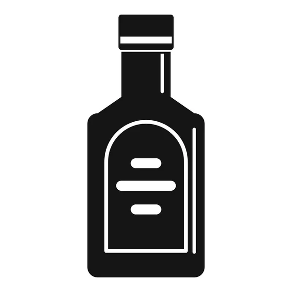 Бутылка виски икона, простой стиль — стоковый вектор