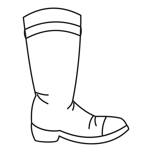 Cowboy boot icon, outline style — Stock Vector