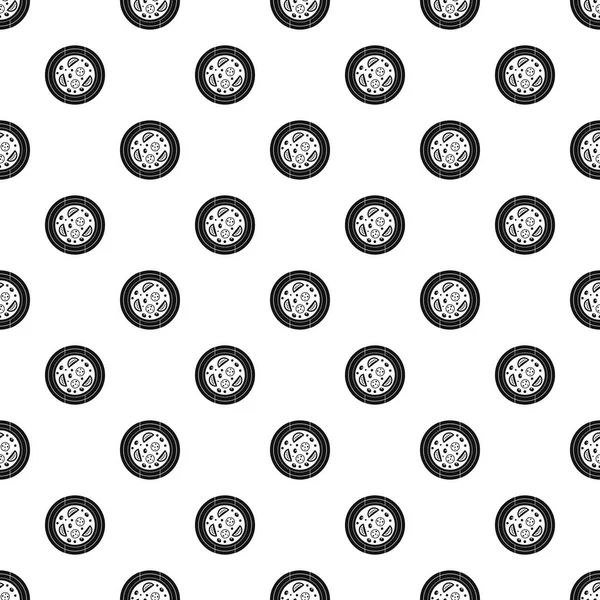 Sosis, domates ve zeytin deseni ile pizza