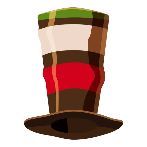 Ventilateur italien chapeau de football icône, style dessin animé — Image vectorielle