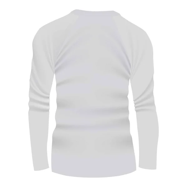 Dos de t-shirt blanc manches longues maquette — Image vectorielle