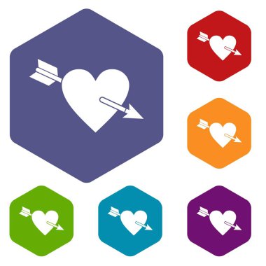 Kalp ile ok simgeler kümesi altıgen