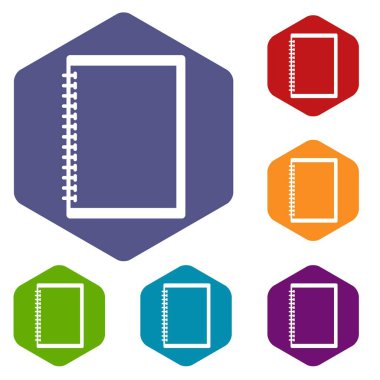 Altıgen Sketchbook Icons set