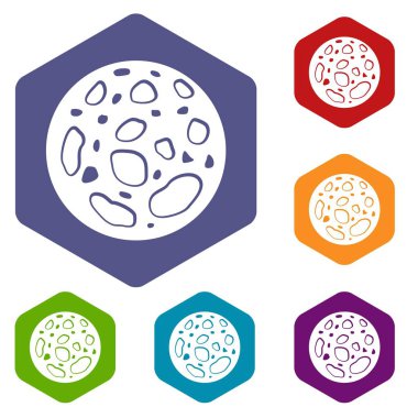 Altıgen ölü gezegen Icons set