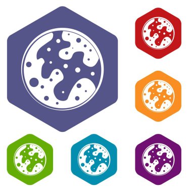 Altıgen Mars Icons set