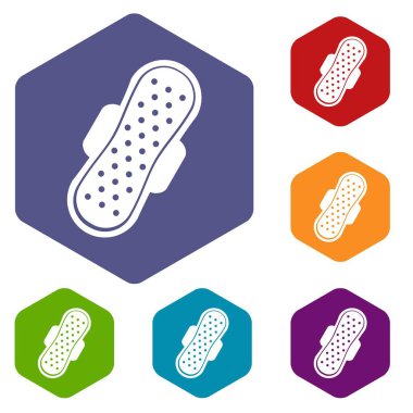 Altıgen Sıhhi Peçete Icons set