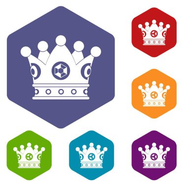  Altıgen Spica Icons set