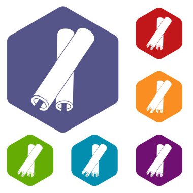 Simgeler kümesi altıgen tarçın sopa