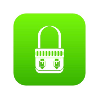 Omuz çantası simgesini dijital yeşil